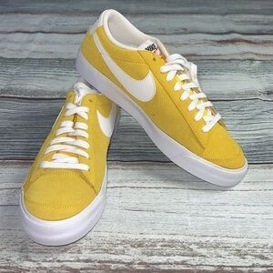 Nike Men's Blazer Low ‘77 Suede Speed Yellow/White-Speed Yellow-White Size 9